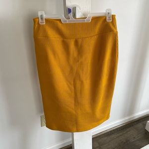 Mustard Pencil Skirt